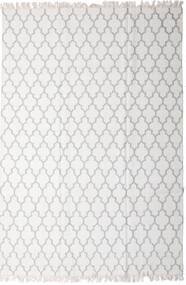 200X300 Bamboo Silk Kilim Rug Modern Light Grey/White (Wool/Bamboo Silk, India) Carpetvista