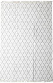 Tapete Bambu Seda Kilim 200X300 Cinzento Claro/Branco (Lã, Índia)