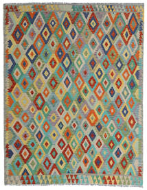 190X247 絨毯 オリエンタル キリム アフガン オールド スタイル グレー/グリーン (ウール, アフガニスタン) Carpetvista