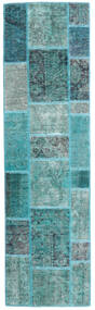 Tapete Persa Patchwork - Persien/Iran 70X251 Passadeira Petroleo/Azul (Lã, Pérsia/Irão)