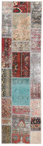 Tapete Persa Patchwork - Persien/Iran 72X252 Passadeira Cinzento/Vermelho (Lã, Pérsia/Irão)