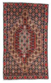 Senneh Matta 68X113 Mörkröd/Röd Ull, Persien/Iran Carpetvista