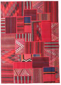 161X228 Tekkeh Kelim Vloerkleed Modern Rood/Donker Roze (Wol, Perzië/Iran) Carpetvista