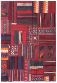 159X231 Tekkeh Kelim Vloerkleed Modern Rood/Donker Roze (Wol, Perzië/Iran) Carpetvista