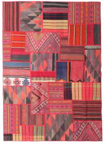  Tekkeh Kilim Rug 161X227 Persian Wool Red/Dark Pink Carpetvista