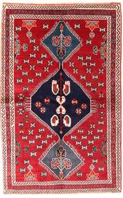 Tapete Persa Ghashghai 136X214 Vermelho/Rosa Escuro (Lã, Pérsia/Irão)