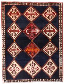 Qashqai Rug 150X192 Dark Purple/Red Wool, Persia/Iran Carpetvista