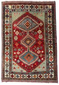 絨毯 オリエンタル カシュガイ 136X197 茶色/レッド (ウール, ペルシャ/イラン)