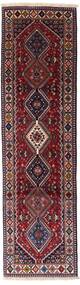Yalameh Rug 80X296 Runner
 Dark Red/Red Wool, Persia/Iran Carpetvista