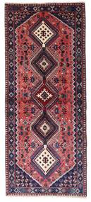83X196 絨毯 ヤラメー オリエンタル 廊下 カーペット レッド/ダークピンク (ウール, ペルシャ/イラン) Carpetvista