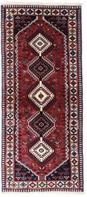 Yalameh Matta 83X190 Hallmatta Mörkröd/Röd Ull, Persien/Iran Carpetvista