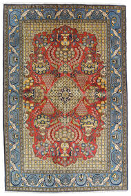 絨毯 オリエンタル クム Kork/シルク 136X203 ベージュ/グレー (ウール, ペルシャ/イラン)