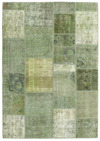 Patchwork - Persien/Iran Rug 141X200 Green Wool, Persia/Iran Carpetvista