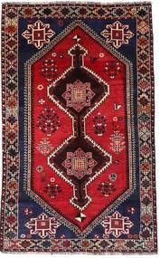 Shiraz Vloerkleed 150X246 Rood/Donker Roze Wol, Perzië/Iran Carpetvista