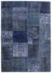 絨毯 Patchwork - Persien/Iran 140X201 ダークブルー/ブルー (ウール, ペルシャ/イラン)