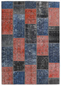  145X206 Patchwork Teppich Rot/Dunkelgrau Persien/Iran Carpetvista