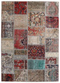 Patchwork - Persien/Iran Teppich 141X198 Grau/Rot Wolle, Persien/Iran Carpetvista