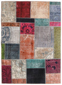 141X197 Tapete Patchwork - Persien/Iran Moderno Cinzento/Vermelho (Lã, Pérsia/Irão) Carpetvista