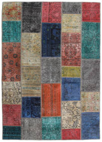  Patchwork - Persien/Iran 139X198 Persa Tapete Lã Vermelho/Cinzento Pequeno Carpetvista