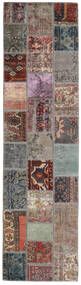 82X303 Tapete Patchwork - Persien/Iran Moderno Passadeira Vermelho/Cinzento (Lã, Pérsia/Irão) Carpetvista
