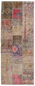 絨毯 Patchwork - Persien/Iran 77X199 廊下 カーペット 茶色/オレンジ (ウール, ペルシャ/イラン)