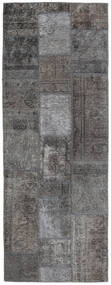 76X204 絨毯 Patchwork - Persien/Iran モダン 廊下 カーペット グレー/ダークグレー (ウール, ペルシャ/イラン) Carpetvista