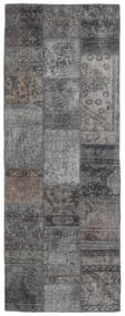 75X201 絨毯 Patchwork - Persien/Iran モダン 廊下 カーペット グレー/ダークグレー (ウール, ペルシャ/イラン) Carpetvista