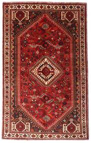  Oosters Shiraz Vloerkleed 155X245 Rood/Donkerrood Wol, Perzië/Iran Carpetvista