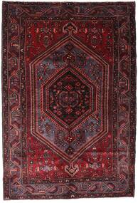  Persialainen Hamadan Matot Matto 158X233 Tummanpunainen/Punainen (Villa, Persia/Iran)