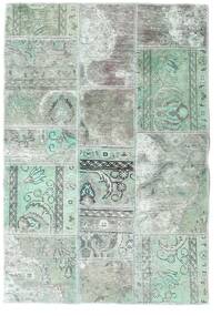 Patchwork - Persien/Iran Rug 106X157 Green/Grey Wool, Persia/Iran Carpetvista