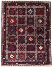 絨毯 ヤラメー 146X192 ダークピンク/レッド (ウール, ペルシャ/イラン)