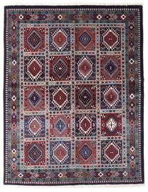 絨毯 ペルシャ ヤラメー 147X190 グレー/ダークピンク (ウール, ペルシャ/イラン)