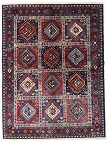 絨毯 ヤラメー 149X198 グレー/ダークピンク (ウール, ペルシャ/イラン)