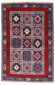 102X157 絨毯 オリエンタル ヤラメー グレー/ダークパープル (ウール, ペルシャ/イラン) Carpetvista