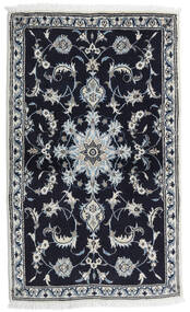 絨毯 ナイン 85X141 ブラック/グレー (ウール, ペルシャ/イラン)