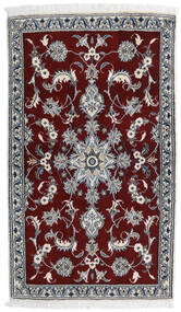 84X141 絨毯 ナイン オリエンタル ダークレッド/グレー (ウール, ペルシャ/イラン) Carpetvista