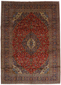  Orientalisk Keshan Matta 303X420 Mörkröd/Brun Stor Ull, Persien/Iran Carpetvista