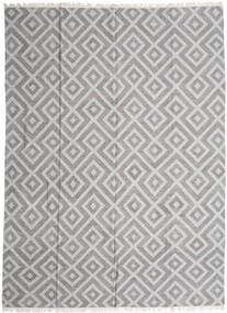 Bamboo Silk Kilim Rug 300X400 Grey/Light Grey Large Wool, India Carpetvista