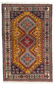  Persischer Yalameh Teppich 81X126 Rot/Dunkelrot (Wolle, Persien/Iran)