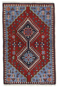 絨毯 オリエンタル ヤラメー 63X97 茶色/ダークピンク (ウール, ペルシャ/イラン)
