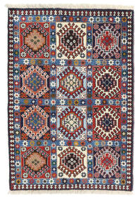  Orientalsk Yalameh Teppe 63X94 Beige/Mørk Rosa Ull, Persia/Iran Carpetvista