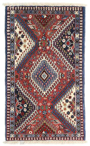  Yalameh Teppich 61X101 Persischer Wollteppich Rot/Dunkelrosa Klein Carpetvista