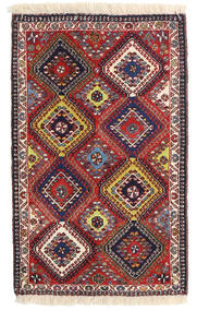 Tapete Oriental Yalameh 64X102 Vermelho/Rosa Escuro (Lã, Pérsia/Irão)