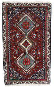  64X110 Yalameh Vloerkleed Donkerrood/Donker Roze Perzië/Iran Carpetvista