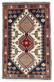 絨毯 ペルシャ ヤラメー 62X95 レッド/ベージュ (ウール, ペルシャ/イラン)