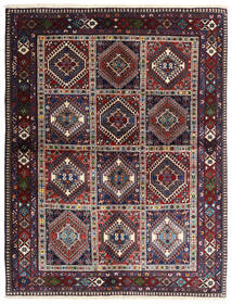  150X210 Medallion Small Yalameh Rug Wool, Carpetvista