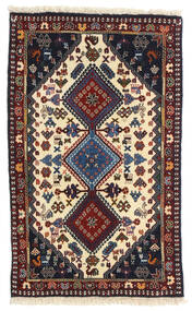 63X100 Tapete Oriental Yalameh Rosa Escuro/Bege (Lã, Pérsia/Irão) Carpetvista