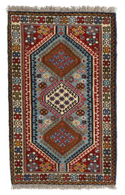 60X96 絨毯 オリエンタル ヤラメー 茶色/グレー (ウール, ペルシャ/イラン) Carpetvista