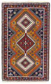 62X103 Tapete Oriental Yalameh Vermelho/Porpora Escuro (Lã, Pérsia/Irão) Carpetvista
