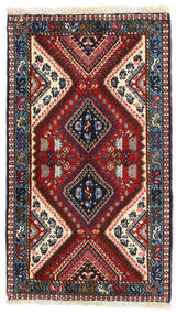 Yalameh Teppe 60X104 Rød/Mørk Rosa Ull, Persia/Iran Carpetvista